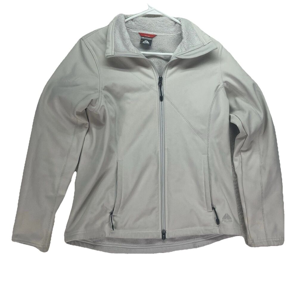 Vintage Nike ACG Jacket Womens Medium Cream Y2K Full Zip Soft Shell Outdoors